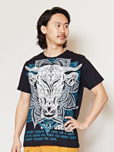 トライバルブルメンズTシャツ