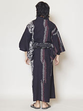 ジオメ柄アシンメトリープリント メンズ浴衣