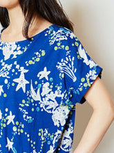 ラグーン紅型風プリントTシャツ
