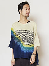 コットンクレープタイダイプリントMEN'Sトップス