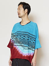 コットンクレープタイダイプリントMEN'Sトップス