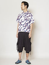和モダン波柄MEN'S開襟シャツ
