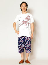 和モダン波柄MEN'Sハーフパンツ