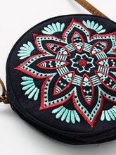 曼荼羅刺繍ラウンドポシェット ミニショルダーバッグ