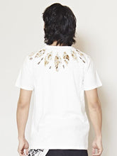 yul フェザープリントメンズTシャツ