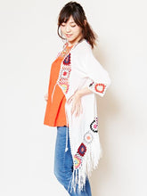 yul フラワークロッシェロングカーディガン