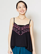 yul エスニック刺繍ショートキャミソール