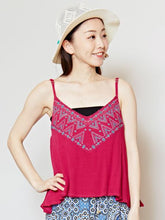 yul エスニック刺繍ショートキャミソール