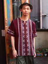グァテマラ織りハーフスリーブMEN'Sトップス
