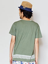 トライバル柄MEN'S VネックTシャツ