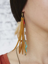 フォークロアBEADSフリンジピアス