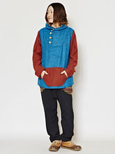yul バイカラーMEN'Sフードトップス
