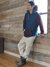 yul バイカラーMEN'Sフードトップス