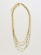 4連チェーンビーズネックレス