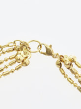 4連チェーンビーズネックレス