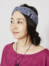 縄編みハンドニットヘアバンド