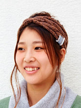 縄編みハンドニットヘアバンド