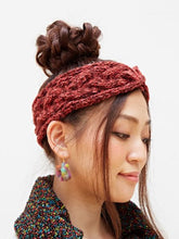 縄編みハンドニットヘアバンド