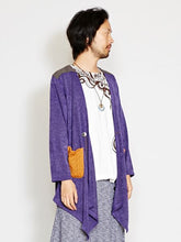 コンチョボタンパッチワークMEN'Sカーディガン