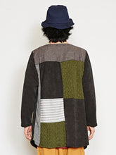 コンチョボタンパッチワークMEN'Sカーディガン