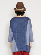 yul バイカラーパッチワークMEN'Sトップス