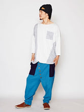 yul バイカラーパッチワークMEN'Sトップス