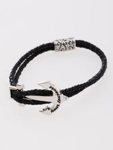 アンカーダブルレザーMEN'Sブレスレット