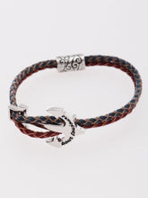 アンカーダブルレザーMEN'Sブレスレット