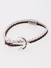 アンカーダブルレザーMEN'Sブレスレット