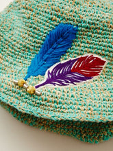 フェザー刺繍ワッペンハット