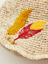 フェザー刺繍ワッペンハット