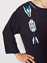 ネイティブ柄刺繍MEN'Sトップス