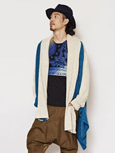 旅人風バイカラーMEN'Sカーディガン