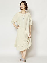 yul プレーンコットンアシンメトリーワンピース