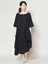 yul プレーンコットンアシンメトリーワンピース