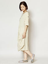 yul プレーンコットンアシンメトリーワンピース