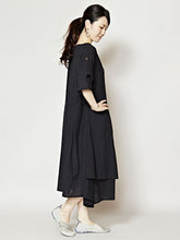 yul プレーンコットンアシンメトリーワンピース