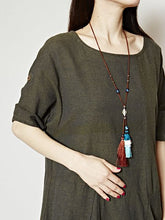 yul プレーンコットンアシンメトリーワンピース