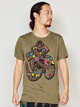 エスニックプリントメンズTシャツ