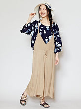 yul シンプル7分丈サロペット