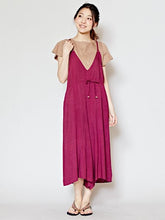 yul シンプル7分丈サロペット