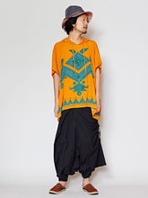 yul 壁画風プリントMEN'Sフードトップス