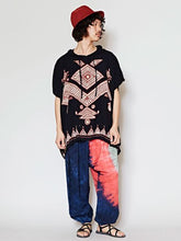 yul 壁画風プリントMEN'Sフードトップス