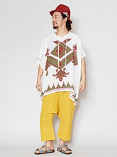 yul 壁画風プリントMEN'Sフードトップス