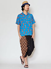アフリカンプリントMEN'Sアロハシャツ