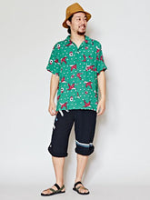 アフリカンプリントMEN'Sアロハシャツ