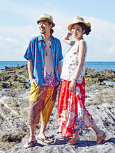 アフリカンプリントMEN'Sアロハシャツ