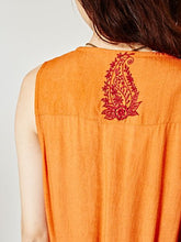 無地ロングジレ 刺繍入り