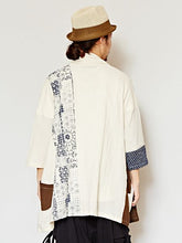 THAI COTTON パッチワーク風MEN'Sカーディガン