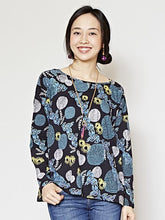 yul ボタニカル柄スラブジャージTシャツ